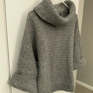 3/4 sleeve, Cowl Neck ribbed sweater Size Medium